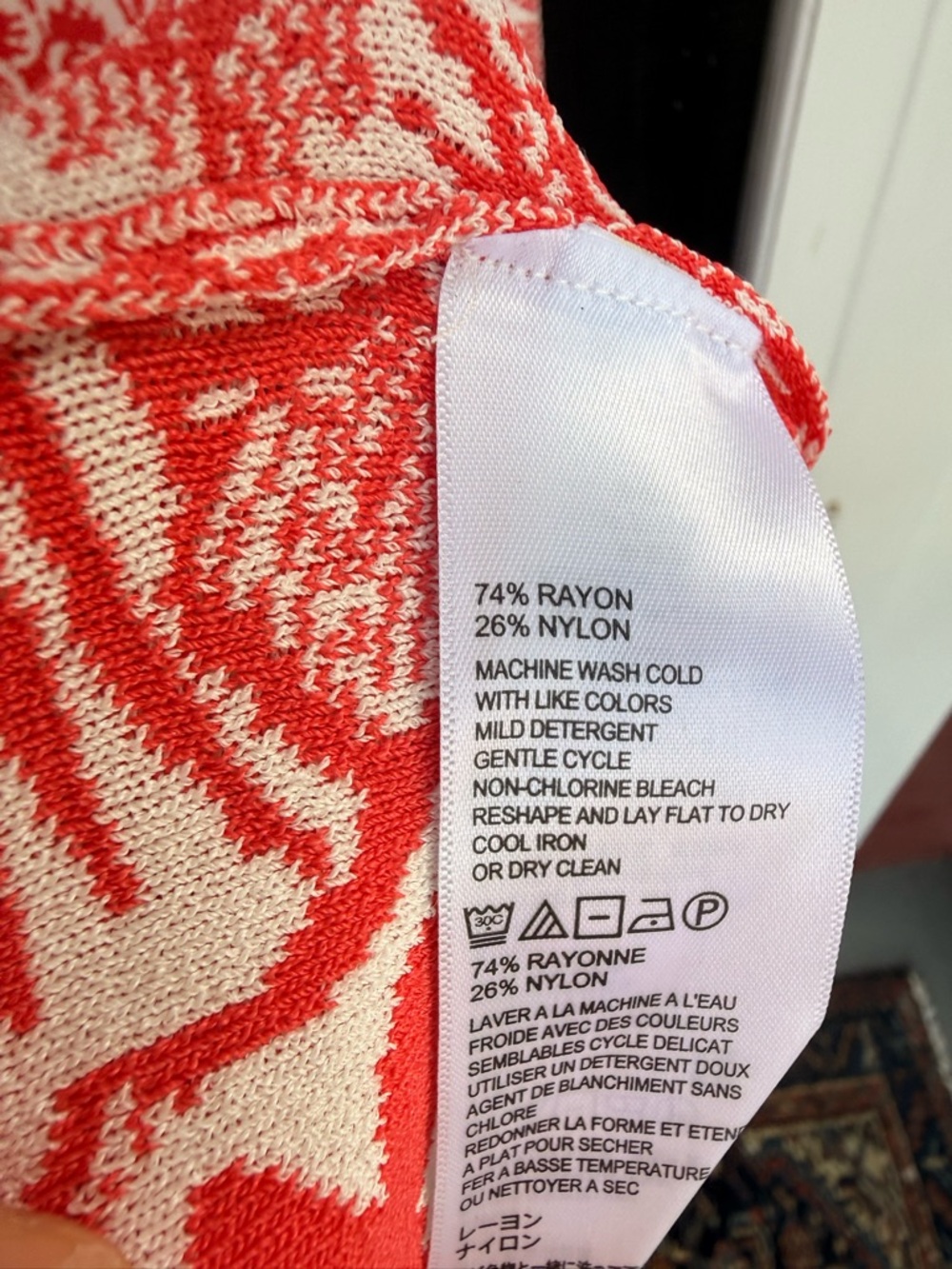 Tommy Bahama Red & White Tropical Print Maxi Dress - Picture 9 of 10